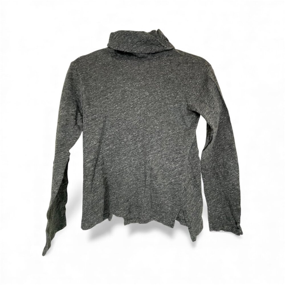 Madewell Women’s Whisper Cotton Turtleneck Top Heathered Gray Size Small